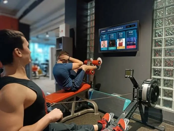 IceBox Fit gym with Liqvid screens
